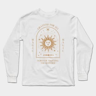 Trust In The Universe Boho Celestial Esoteric Mystical Long Sleeve T-Shirt